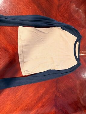 Brandy Melville Cream Ribbed Tank Top with Black Trim